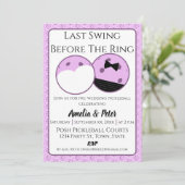 Vor Hochzeiten Pickleball Foto Einladung Lavendel (Stehend Vorderseite)