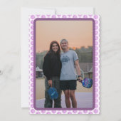 Vor Hochzeiten Pickleball Foto Einladung Lavendel (Rückseite)