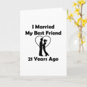 Vor I verheiratet mein bester Freund 21 Jahren Karte (Gelbe Blume)