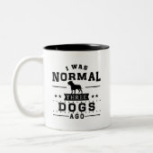 Vor ich war normalen drei Hunden Zweifarbige Tasse (Links)