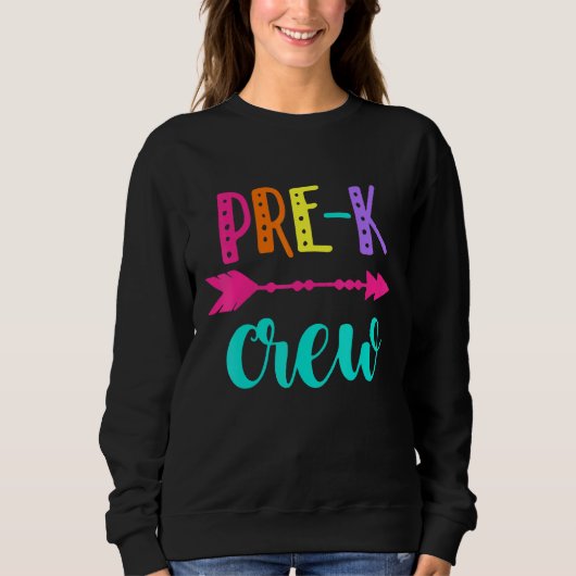 Vor-K Crew Lehrer Erster Schultag Sweatshirt (Vorderseite)