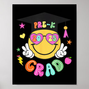 Vor-k Graduate Groovy Smile Face Abschluss 2025 G Poster