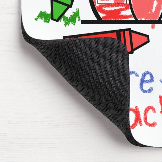 Vor k-Lehrer Mousepad - Schulhaus u. Zeichenstifte (Ecke)