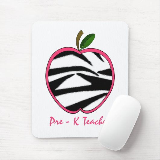Vor k-Lehrerzebra-Druck Apple Mousepad (Mit Mouse)