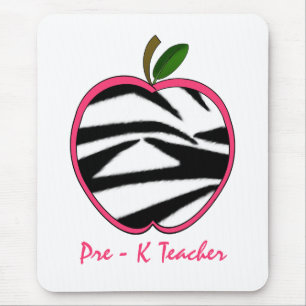 Vor k-Lehrerzebra-Druck Apple Mousepad