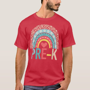 Vor K Regenbogen zurück zum Schullehrer Jungen T-Shirt