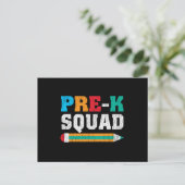 Vor-K-Schulleiter für Squad-Schüler - Matching Kid Postkarte (Stehend Vorderseite)