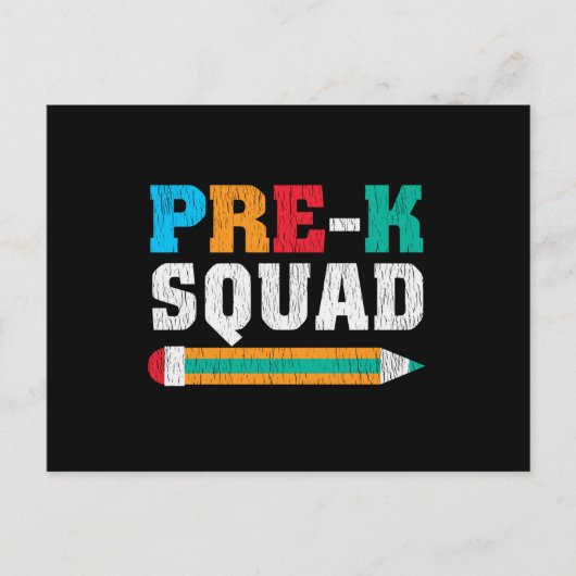 Vor-K-Schulleiter für Squad-Schüler - Matching Kid Postkarte (Vorderseite)