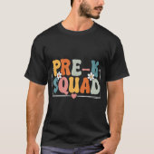 Vor K Squad Zurück zum Schullehrer Student Pre K T-Shirt (Vorderseite)