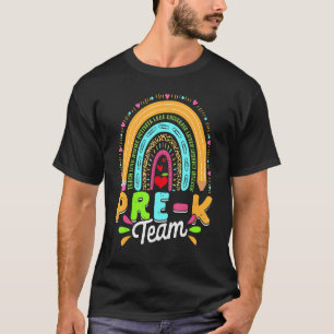 Vor K Team Leopard Rainbow Zurück zur Schule T-Shirt
