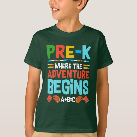 VOR K, WO DAS ABENTEUER BEGINNT A+B=C T-Shirt (Vorderseite)