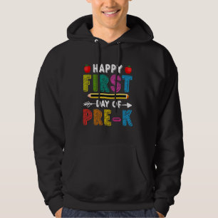 Vor-K zurück in die Schule glücklicher erster Tag Hoodie