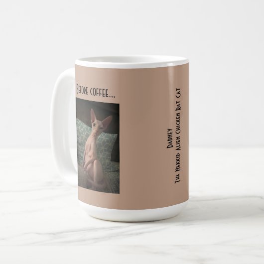 Vor Kaffee....After-Kaffee Kaffeetasse (Vorderseite Links)