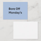 Vor Montag: Sarkcast-Karte Mitteilungskarte (Vorne/Hinten)