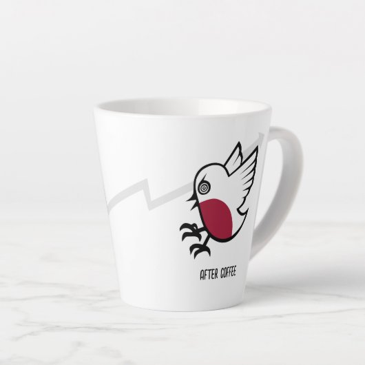 Vor & nach dem Kaffee Zombie an Frenzy Funny Robin Milchtasse (Rechte Ecke)