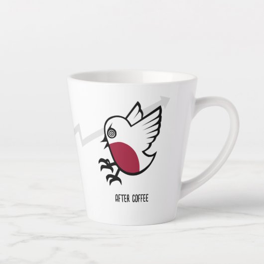 Vor & nach dem Kaffee Zombie an Frenzy Funny Robin Milchtasse (Rechts)