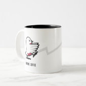 Vor & nach dem Kaffee Zombie an Frenzy Funny Robin Zweifarbige Tasse (Vorderseite Links)