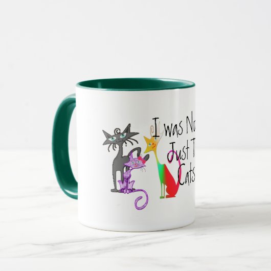 vor niedlich war ich normaler drei Katzen Tasse (Vorderseite Links)