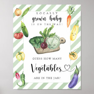 Vor Ort angebaute Babydusche: Wie viele Gemüse Poster