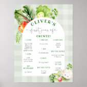 Vor Ort angebautes Niedliches Baby Gemüse Meilenst Poster (Vorne)