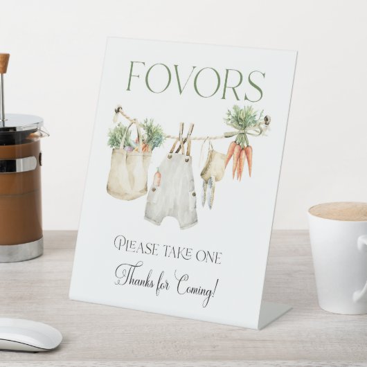 Vor Ort angelegte Baby-Dusche Sockelschild (In SItu)