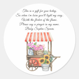 Vor Ort angelegte Babydusche - Gebet Runder Aufkleber