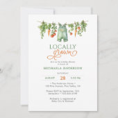 Vor Ort angelegte geschlechtsneutrale Babydusche Einladung (Vorderseite)