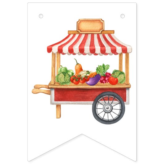 Vor Ort erbaut, Bauernmarkt-Babydusche Wimpelkette (Erste Fahne)