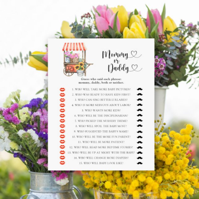 Vor Ort erwachsene Blume Babydusche - Mama oder Pa (Von Creator hochgeladen)