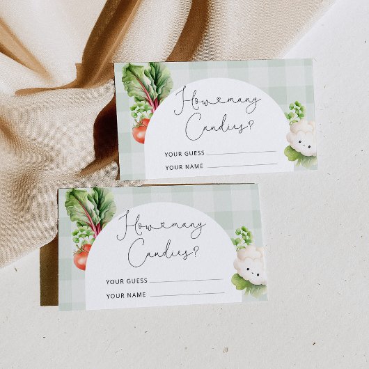 Vor Ort erwachsenes Baby wie viele Bonbons im Glas Begleitkarte