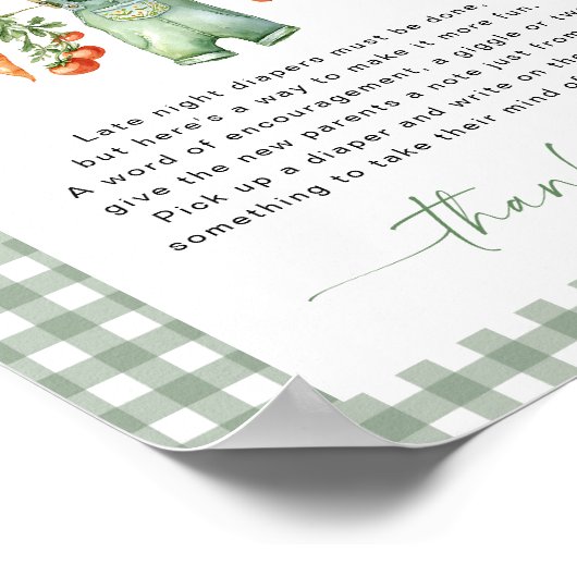 Vor Ort erwachsenes Spätabendspülung Baby Shower G Poster (Ecke)