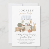 Vor Ort gebaute Baby-Dusche auf dem Bauernmarkt Einladung (Vorderseite)