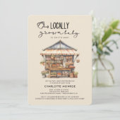 Vor Ort gebaute Baby-Dusche auf dem Bauernmarkt Einladung (Stehend Vorderseite)