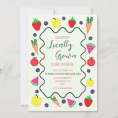 Vor Ort gebaute Baby-Dusche auf dem Bauernmarkt Einladung (Vorderseite)