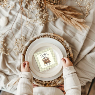Vor Ort gebaute Baby-Dusche auf dem Bauernmarkt Serviette