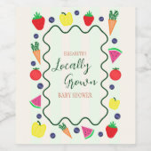 Vor Ort gebaute Baby-Dusche auf dem Bauernmarkt Weinetikett (Einzelnes Label)