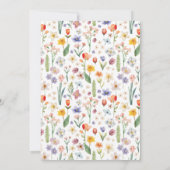 Vor Ort gebaute Baby-Dusche Einladung Grüne Floral (Rückseite)