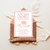 Vor Ort gebaute Baby Farmer's Market Babydusche Einladung