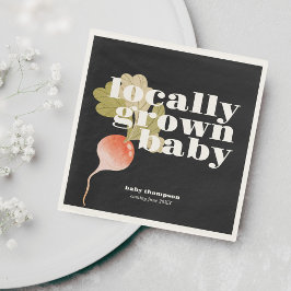 Vor Ort gebaute Babydusche | Colorblock B&W Serviette