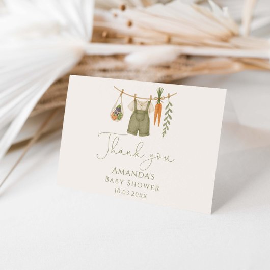 Vor Ort gebaute Babydusche Dankeskarte