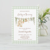 Vor Ort gebaute Babydusche Einladung (Stehend Vorderseite)