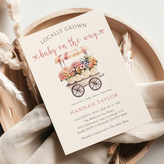 Vor Ort gebaute Babydusche Einladung