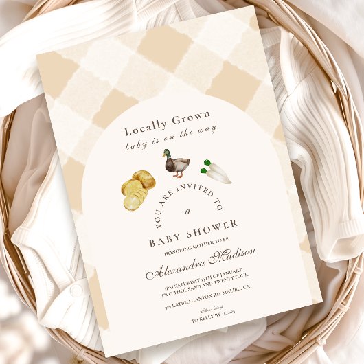 Vor Ort gebaute Babydusche Einladung