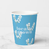 Vor Ort gebaute Babydusche | Farbblock BLAUE Pappbecher (Rückseite)