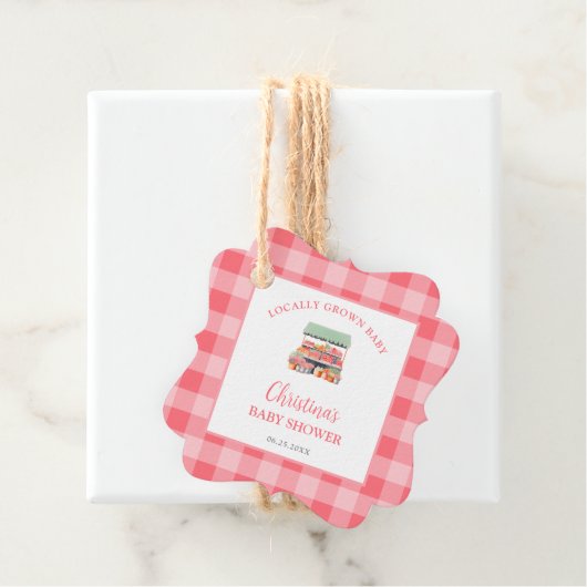 Vor Ort gebaute Babydusche Geschenkanhänger (Beispiel)