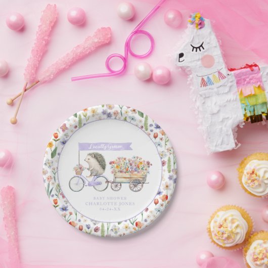 Vor Ort gebaute Babydusche - Igel Blumenkohl-Telle Pappteller (Party)