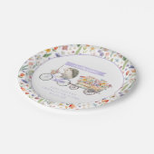 Vor Ort gebaute Babydusche - Igel Blumenkohl-Telle Pappteller (Schrägansicht)