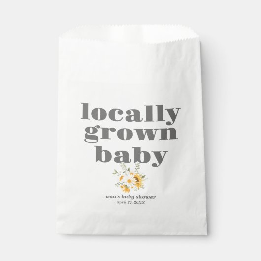 Vor Ort gebaute Babydusche | Modern, minimal & GRA Geschenktütchen (Vorderseite)