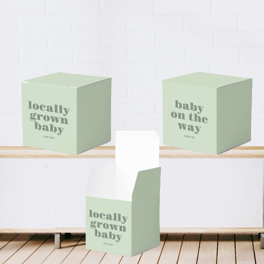 Vor Ort gebaute Babydusche | Modern, minimal & SAG Geschenkschachtel