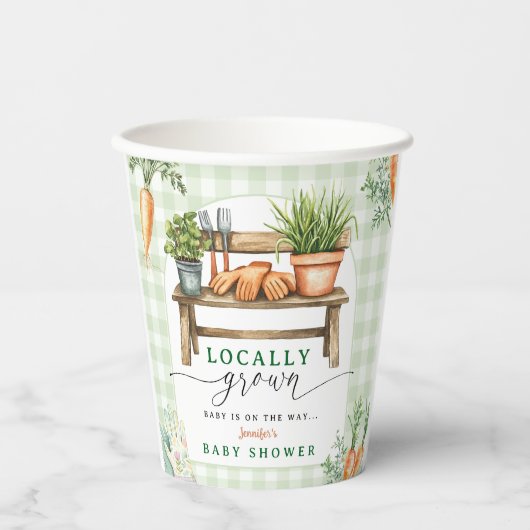 Vor Ort gebaute Babydusche Pappbecher (Vorderseite)